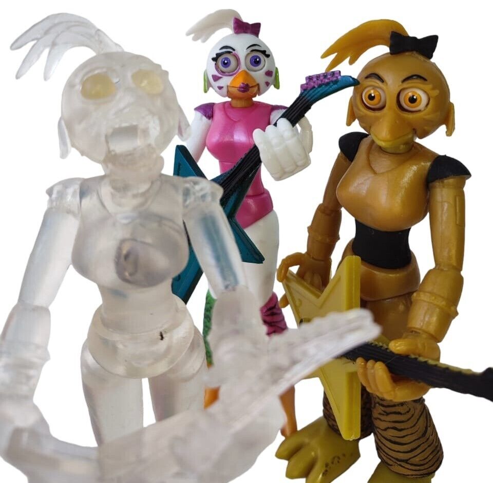 mexican BUNDLE GLAMROCK figure 5.77 FNAF five nights at freddys