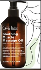 Gya Labs Soothing Sensual Massage Oil for Therapy - Spa Quality... 