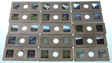 LOT OF 41 STEREO SLIDES 1950S METAL FRAMES SCENIC TRAVELS