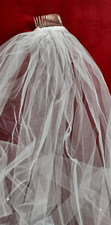 10Ft Long White Wedding Bridal Veil - Halloween Costume,Cosplay,Role Play, Used