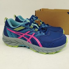 Asics Pre Venture 9 PS Small Youth Girls Size 1 Sneakers Blue/Pink 1014A276-403