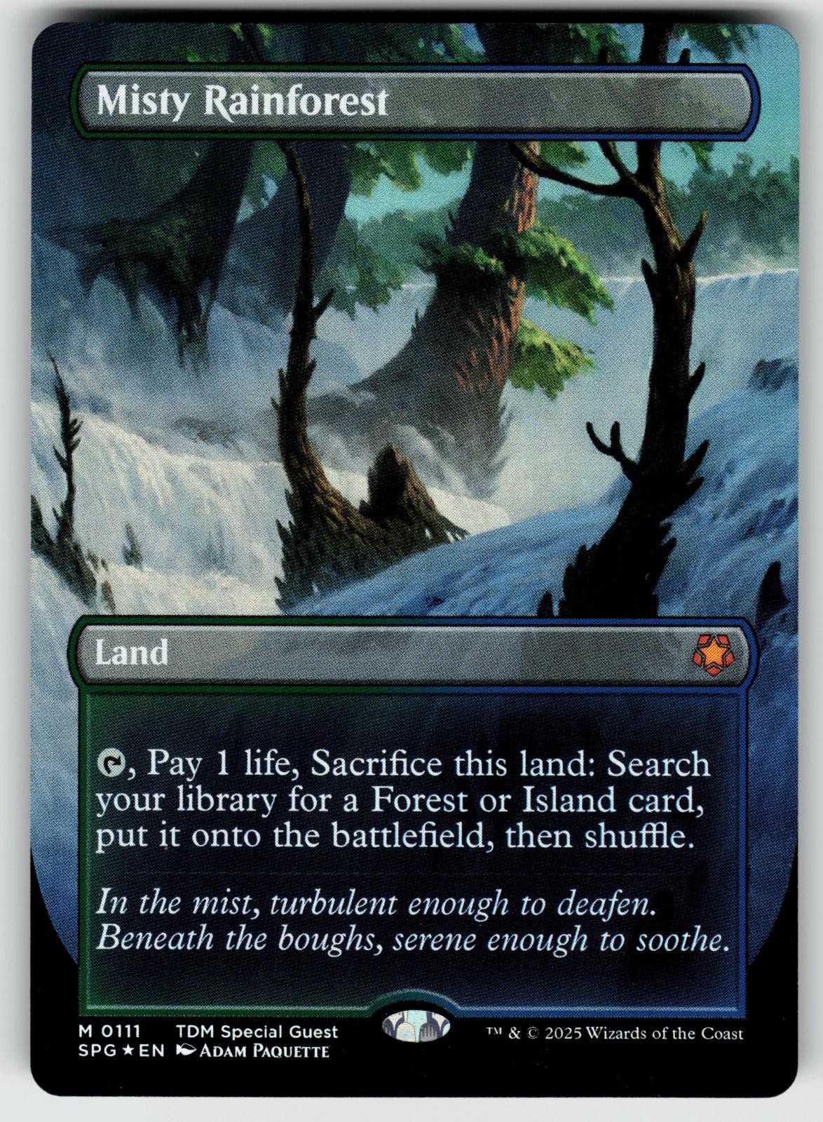Misty Rainforest (Borderless) 111 Special Guests Magic: The Gathering Foil NM