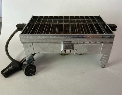 Art Deco SUNBEAM #4 Model B Flip Top Electric Toaster w/ Cord Gate Bifold Works