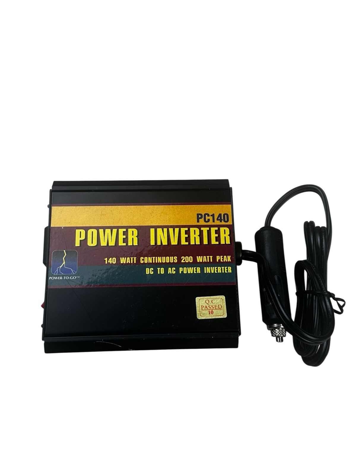 Power-To-Go PC140 Power Inverter | 12V DC to 115V AC | 200W Peak | Car Adapter