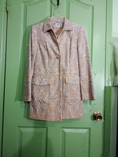 John Meyer Women's Skirt Suit Size 6P Paisley pattern beige colored