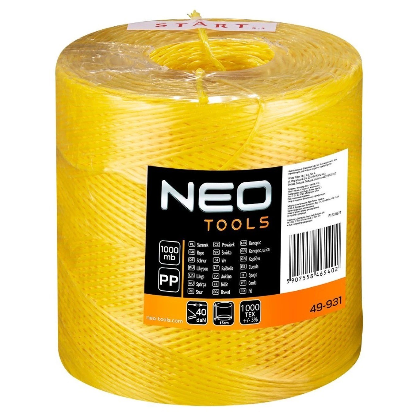 Für TOPEX-NEO-GRAPHITE NARZ�DZIA 49-931 POLYPROPYLENE TWINE 1000 M - Bild 2