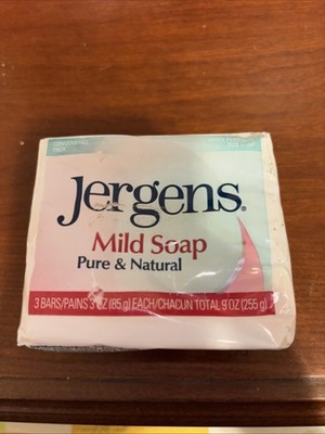 Jergens Mild Soap 3 Bars 3 oz Sealed Brand New In Package 2007 NOS
