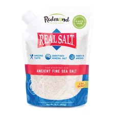 REDMOND Real Sea Salt Natural Unrefined Gluten Free Fine, 16 Ounce Pouch 1 Pack