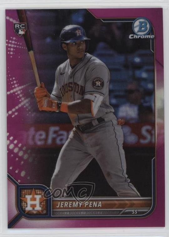 2022 Bowman Chrome Fuchsia Refractor 264/299 Jeremy Pena #35 0c6