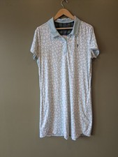 William Murray Golf Dress XL For Esteban Leopard Shark Print Polo Pockets White