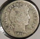Silver Dime - Barber - 1911-D (Dirty-looking patina.  Reverse is more worn.)