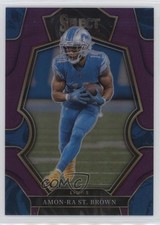 2022 Panini Select Premier Level Purple Prizm 4/75 Amon-Ra St Brown #133 rf2
