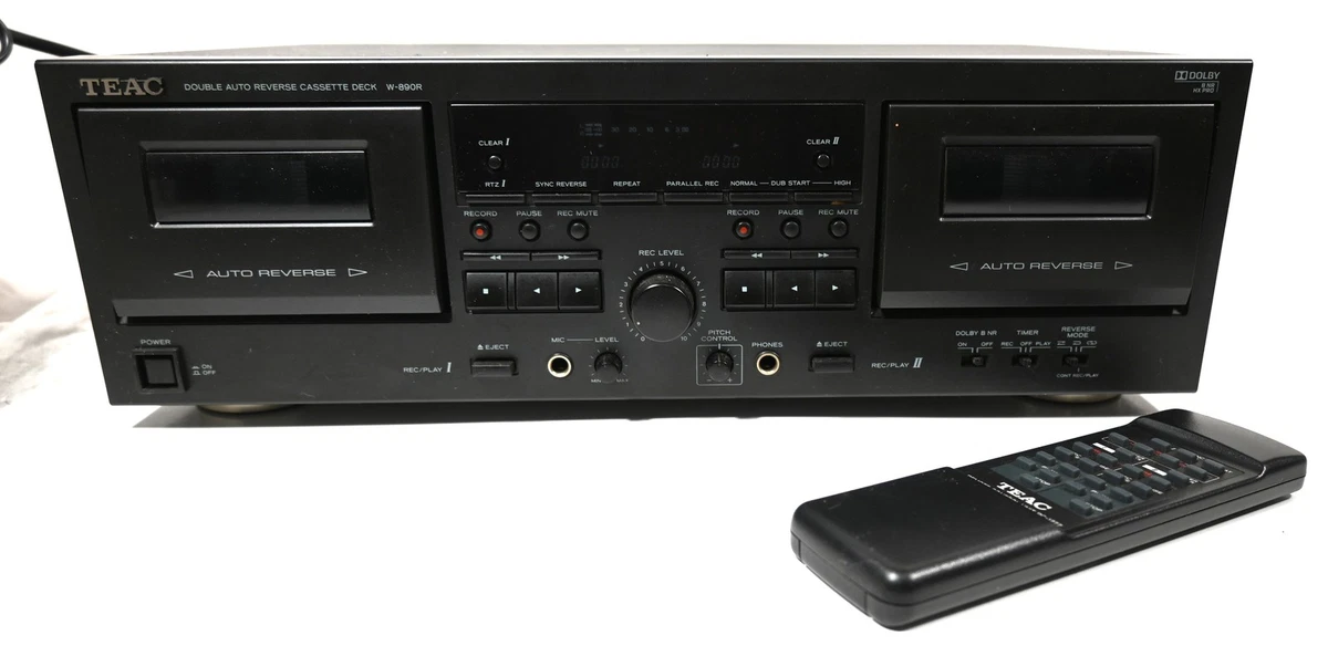★TEAC DOUBLE CASSETTE DECK W-890R ♪ TEAC W-890R Double Auto Reverse Cassette Deck w/ Remote Control | eBay
