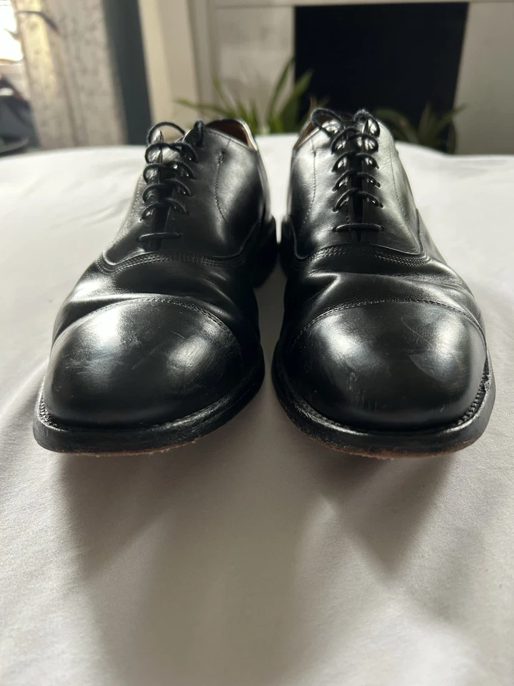 Allen Edmonds Leather Park Avenue Cap Toe Oxford Dress Shoes Size 9.5 Black - Image 2 of 4
