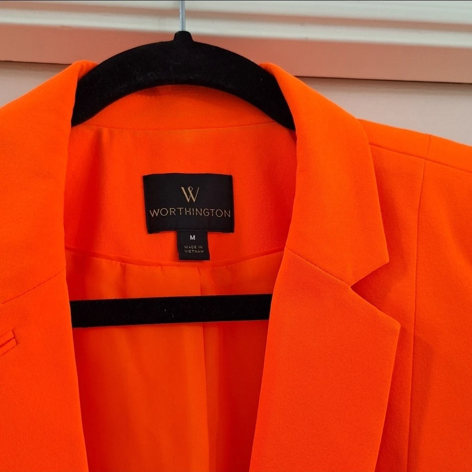 Worthington Bright Orange Blazer - Image 4 of 4
