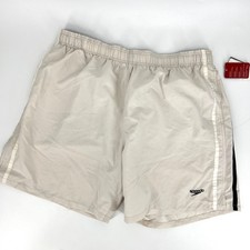 Speedo Mens Swim Trunks Oatmeal Mesh Liner Size XXL NEW