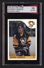 1985-86 OPC #9 MARIO LEMIEUX ROOKIE CARD KSA 10 GEM MINT