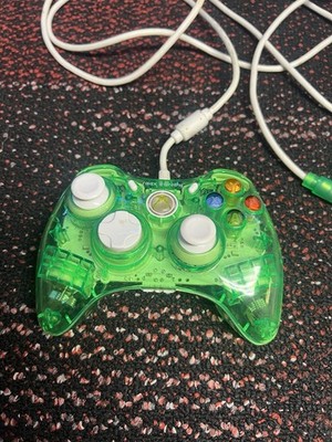 Xbox 360 Rock Candy Wired Controller   Green Translucent   Tested Working