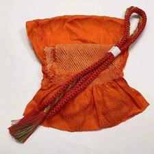 6532 Japanese Kimono Accessory Obiage and Obijime 2-piece Set Silk Shibori