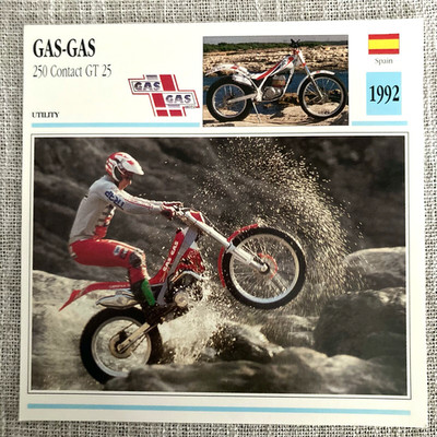 Gas-Gas 250 Contact GT 25 Utility 1992 Spain Edito Service Atlas Motorcycle Card