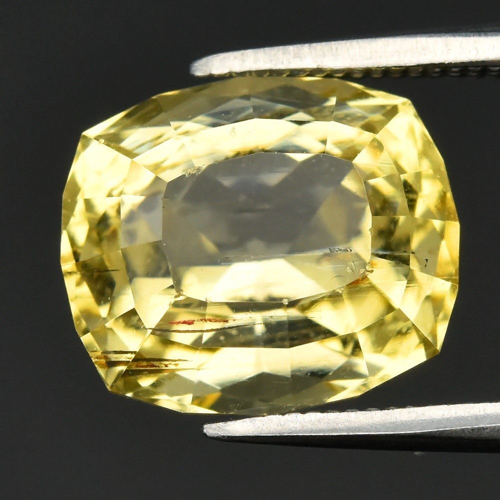 Scapolite jaune de Tanzanie 3.68Cts, gemme coussin fantaisie pour création de bijoux sur mesure