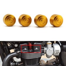 Billet Machined Head Bolt Mutter Abdeckkappe f&uuml;r T120 Thruxton R Scrambler Gold