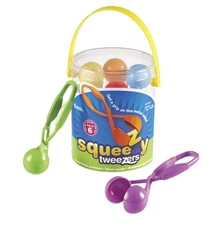 Squeezy Tweezers Set 6 Multi Color Sensory Toys For Toddlers Fine Motor Skills