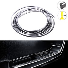 5m Car Interior Decoration Chrome Styling Trim Silver Diy Molding Line Universal