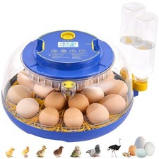 18 Egg Incubator with Auto Turn Humidity Control, 360 View Poultry Hatcher fo