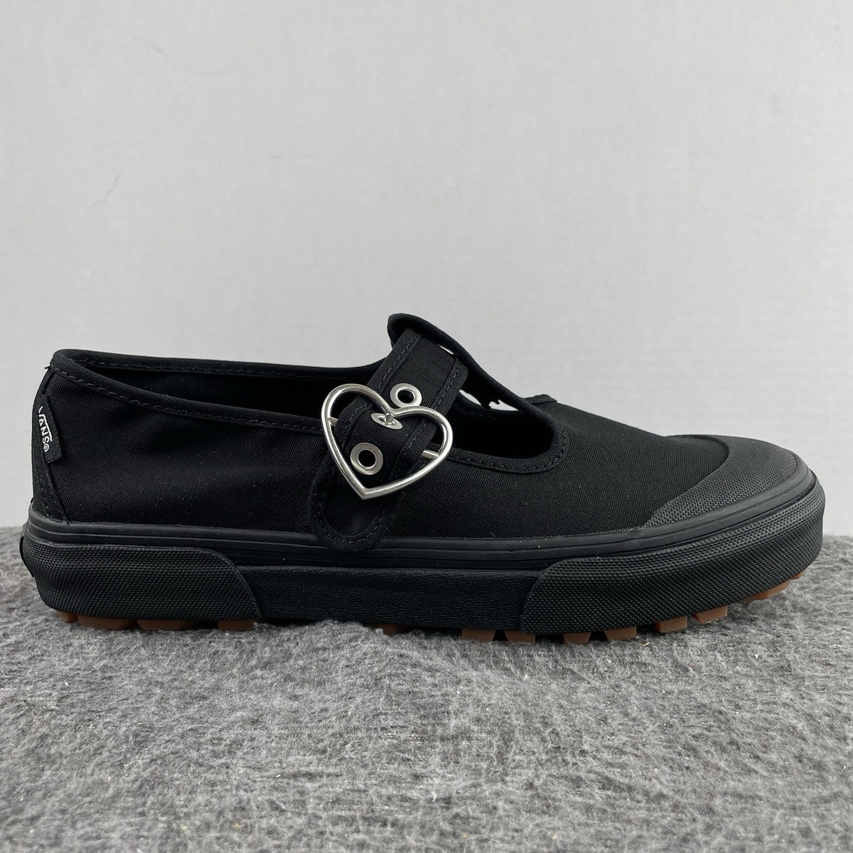 Vans Style 93 Black Mary Jane Sneakers Heart Buckle VN0A3XTJBKA