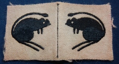 WW2 4th ARMOURED BRIGADE PAIR FORMATION SIGN MILITARY BADGE PATCH WORLD WAR II