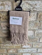 Image of Light Brown Unisex 100% Lambswool Barbour Scarf