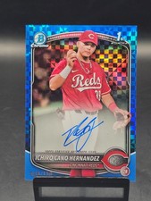 2025 Bowman Chrome 1st Prospect Ichiro Cano Hernandez Blue X-Factor Auto /150