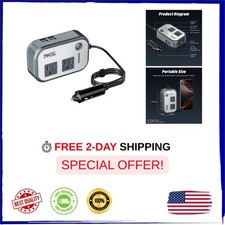 FOVAL 200W Car Power Inverter 12V DC to 110V AC with 4 USB Ports