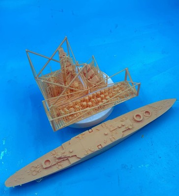 3D Printed 1/700 French Navy Carnot Battleship Unpainted Model Kit