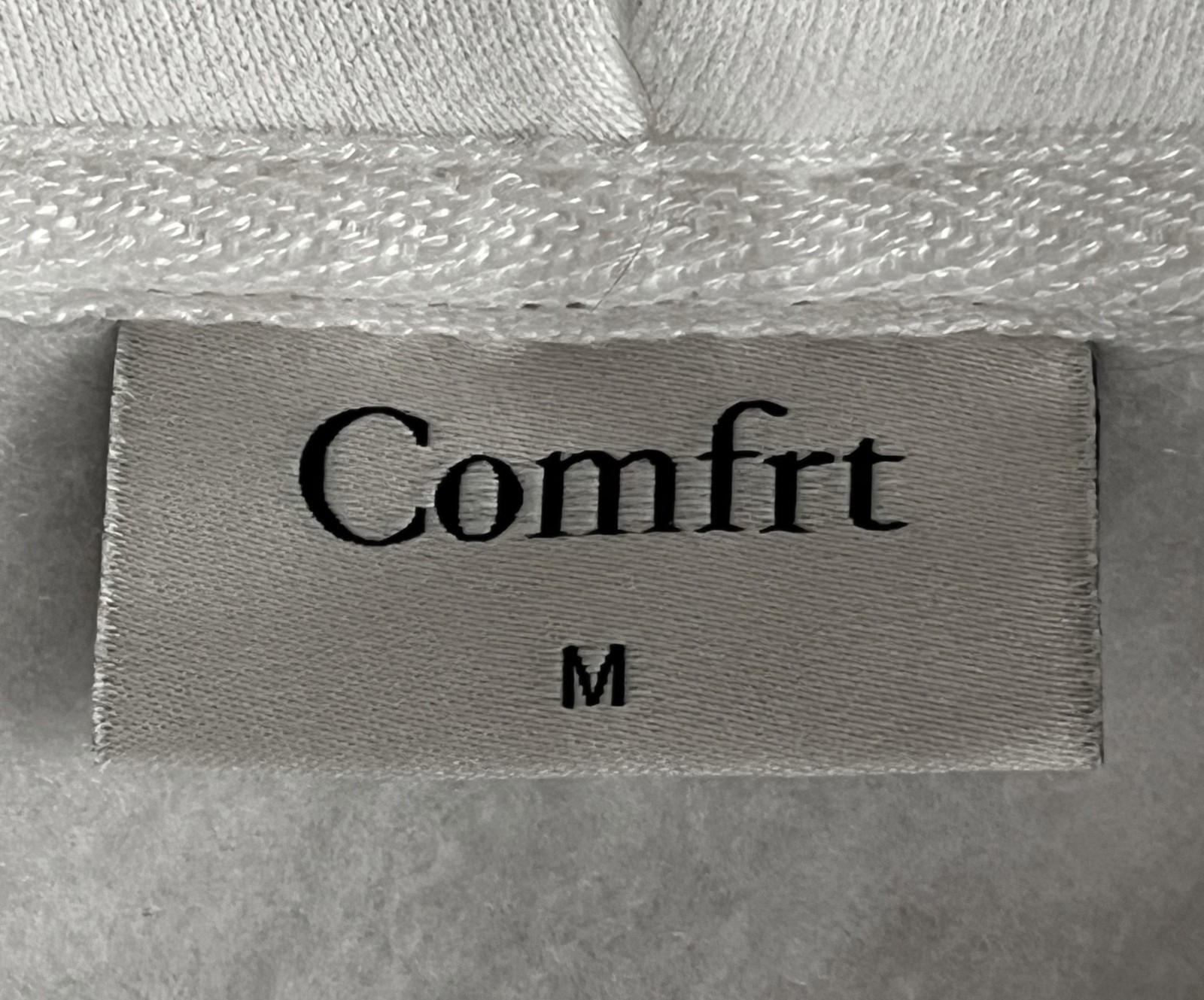 COMFRT Our Cloud White Zip Front Oversized Hoodie Hooded Sweatshirt Adult's M