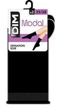 Damen Socken 39-42 Modal Seide Schwarz 2er Pack, weich, bequem