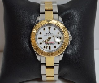 LADIES ROLEX 18K & SS YACHTMASTER WATCH 169623 Z SERIAL 29 MM 2006 7