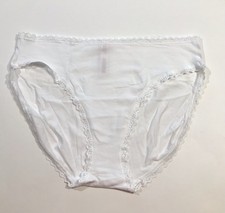 NWT Victoria's Secret Seamless Lace Trim Bikini Panty Size XL White New