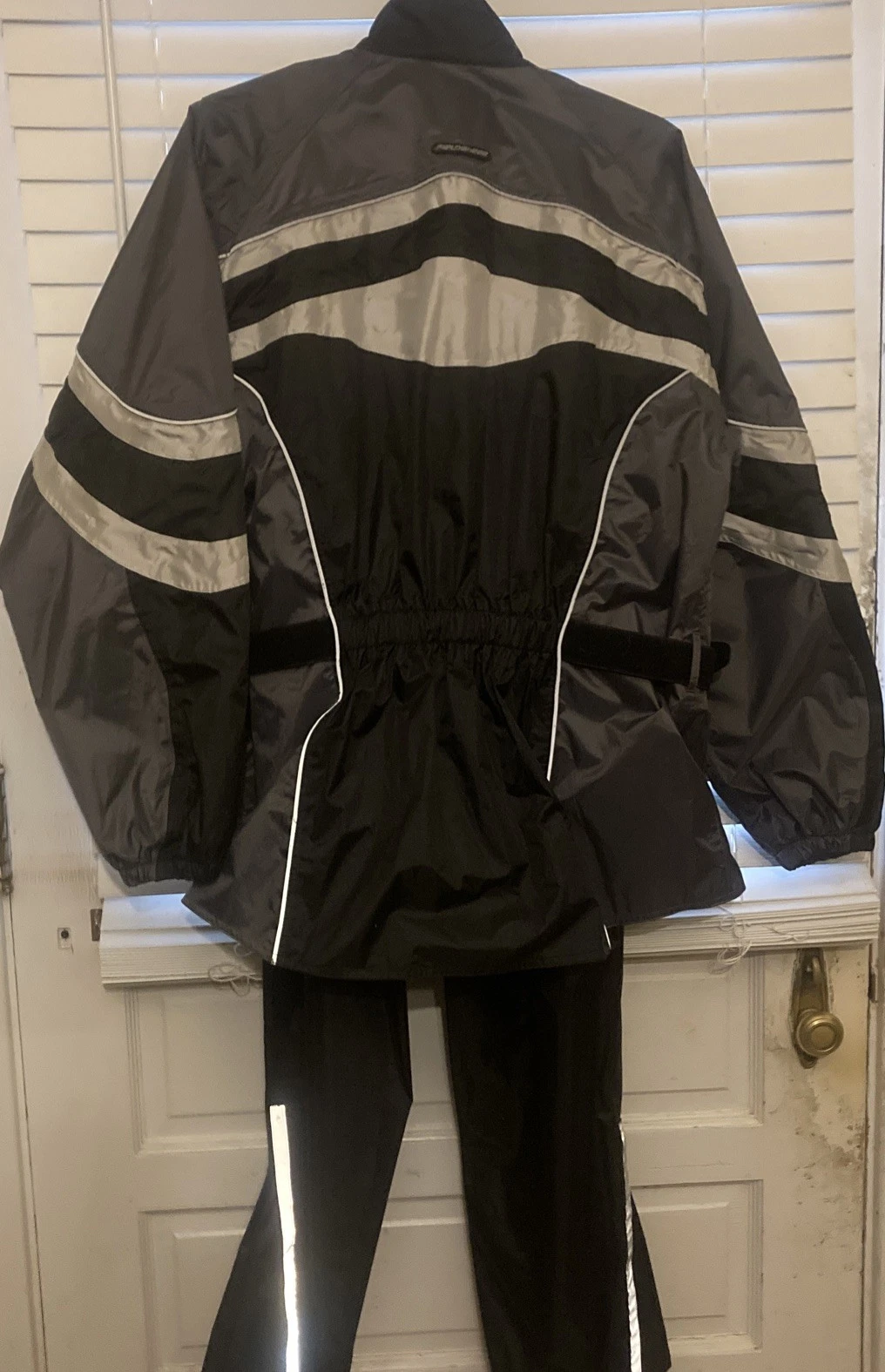 Fieldsheer motorcycle Pant & Jacket Set Wind Rain Black & GrayMens Size XM