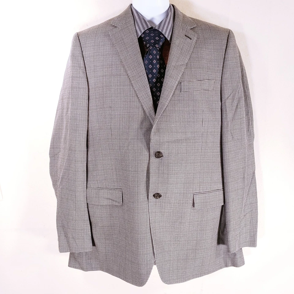 Abrigo deportivo Lauren Ralph Lauren para hombre 42L ajustado seda lana chaqueta geométrica 2 Bttn Foto 2 de 4