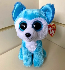 OFFICIAL TY BEANIE BOO PRINCE HUSKY SATIN EARS DOG REG 15CM/6" SOFT TOY 36310