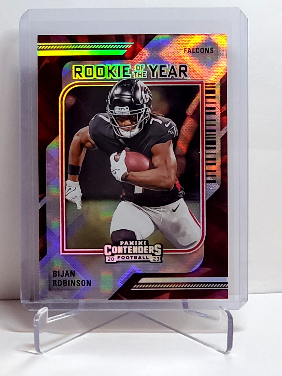 2023 Panini Contenders - Bijan Robinson RC Rookie Of The Year DIAMOND REFRACTOR