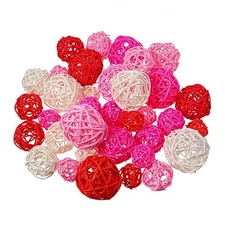  36 Pcs Wicker Rattan Balls Decorative Balls for Vase Centerpiece Bowls Orbs 
