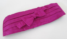 Turnbull  Asser London Pink Moire Silk Cummerbund  Bow Tie