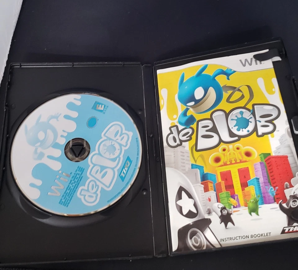 DE BLOB NINTENDO WII THQ ACTION ADVENTURE PUZZLE GAME WITH MANUAL  - Image 3 of 3