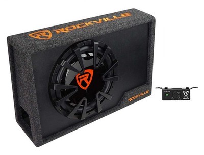 Rockville 12'' UnderSeat Active Vented Subwoofer For 2015-up Chevy Silverado Crew