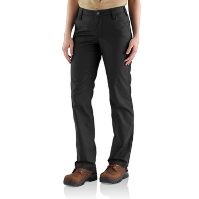Carhartt Womens Original Fit Rugged Professional Work Utility Pants, Black, 4 Ta