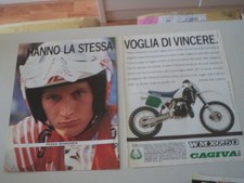 advertising Pubblicità 1987 MOTO CAGIVA WMX 250 e PEKKA VEHKONEN