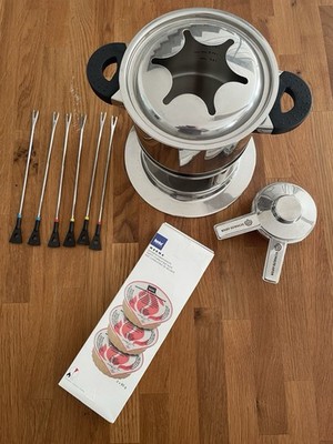 Schulte-Ufer Fondue-Set Edelstahl   neuwertig   Unbenutzt Ohne Verpackung